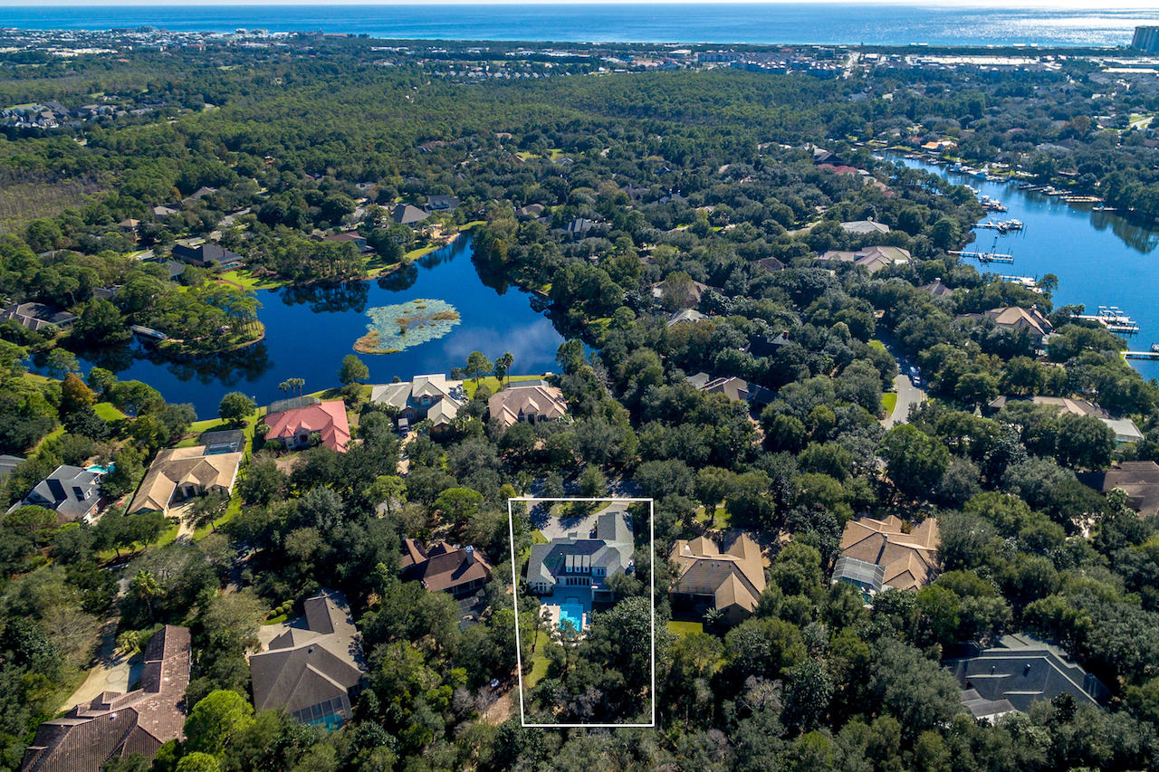 239 Mattie's Way Destin, FL 32541 - Photo 46 of 53 an aerial view of lake and residential houses with outdoor space