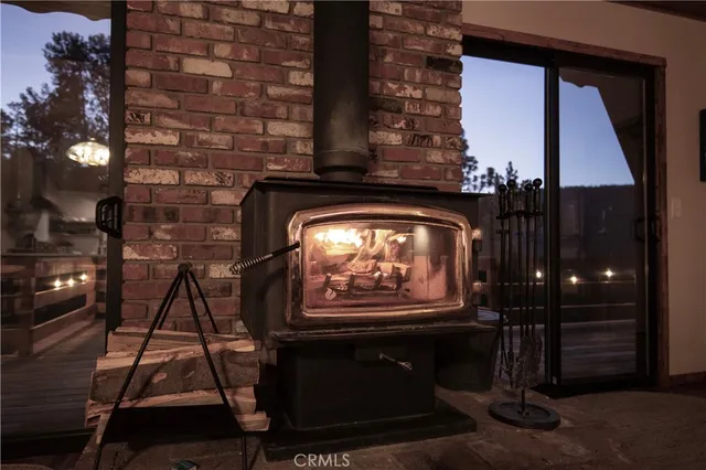 a stove top oven sitting inside of a room