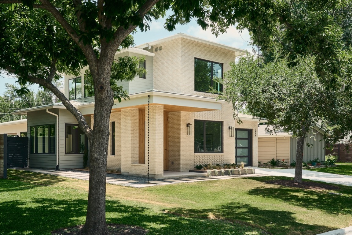 a front view of house with yard