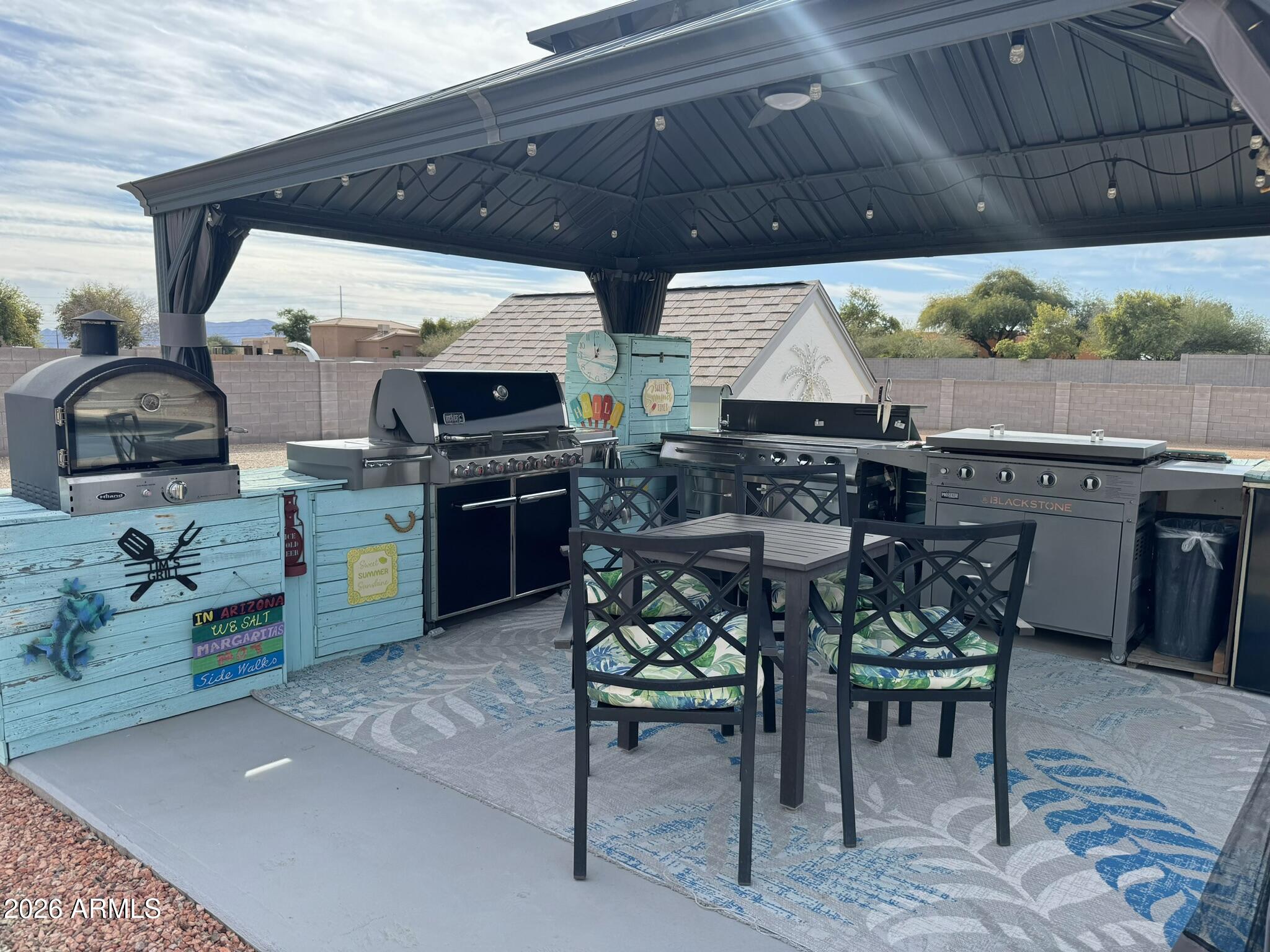 22909 West Sierra Ridge Way Wittmann, AZ 85361 - Photo 72 of 108 Outdoor Kitchen and Gazebo