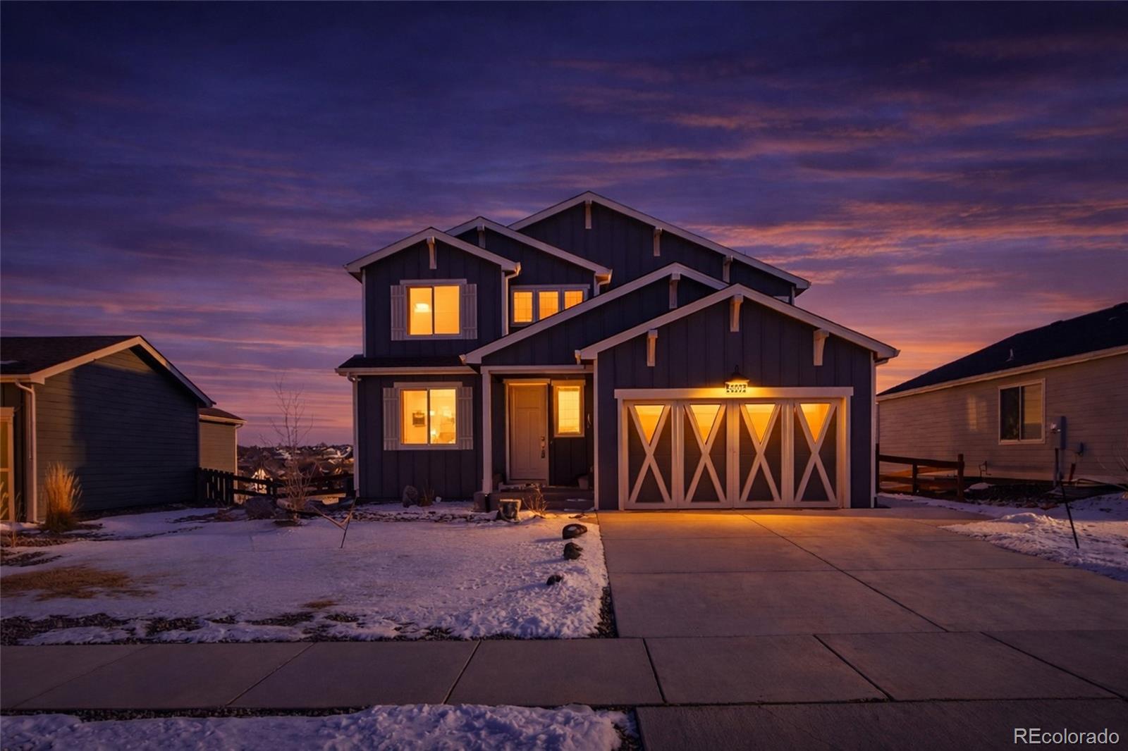a front view of a house