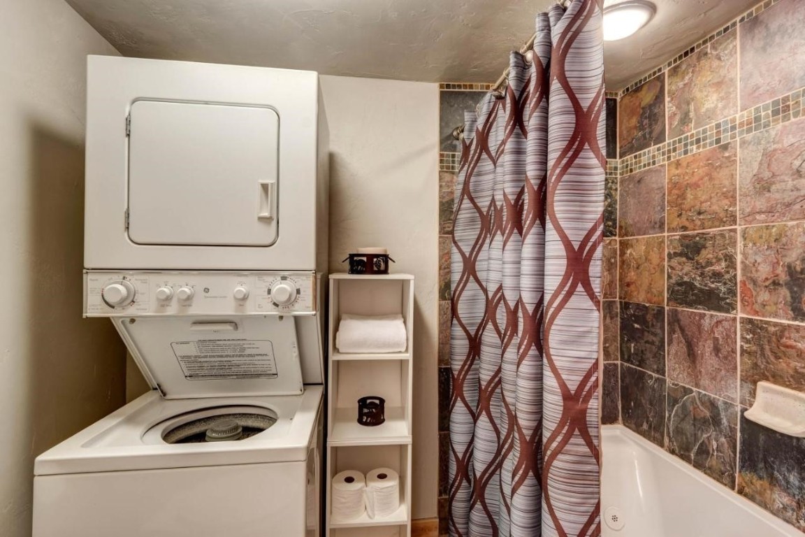 325 Four Oclock Road, Unit A101 Breckenridge, CO 80424 - Photo 16 of 16 a utility room with dryer and washer