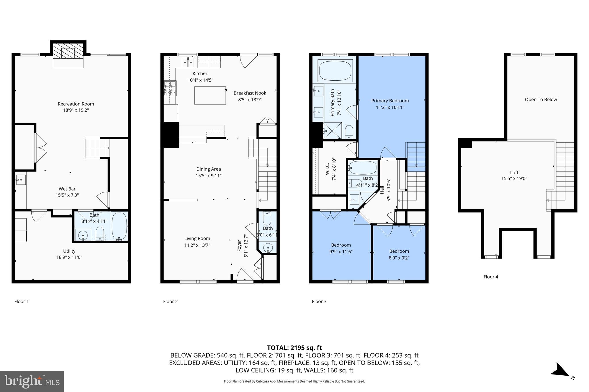 8852 Eagle Rock Lane Springfield, VA 22153 - Photo 61 of 61 Four level floorplan