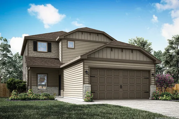 a front view of a house