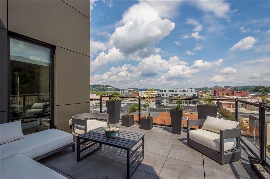 2545 Penn Avenue, Unit 601 Pittsburgh, PA 15222 - Photo 7 of 48 a view of a terrace with furniture