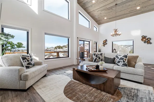 wooden floor and windows in an empty room