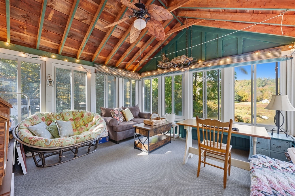 376 NW Road Westhampton, MA 01027 - Photo 21 of 41 a balcony with furniture and umbrella