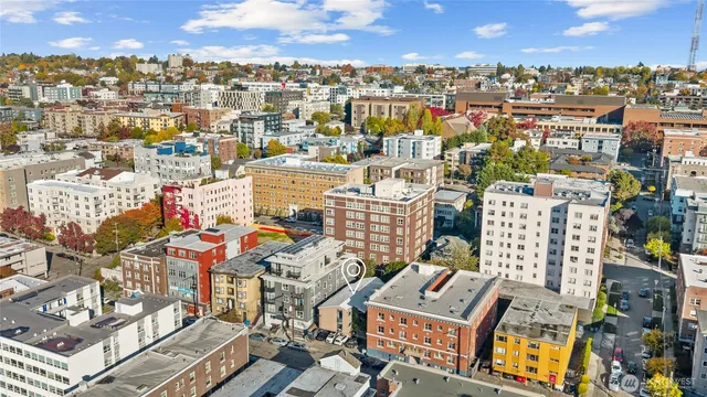 an aerial view of city
