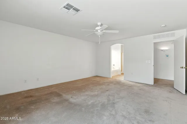 an empty room with a window