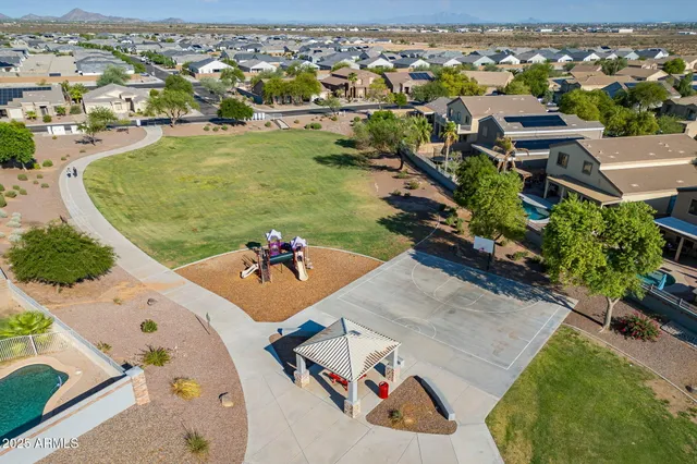 an aerial view of a city
