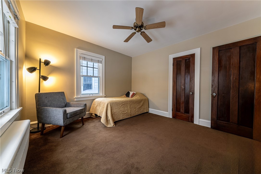 2904 Clarkson Road Cleveland Heights, OH 44118 - Photo 18 of 43 Carpeted bedroom featuring baseboards and ceiling fan