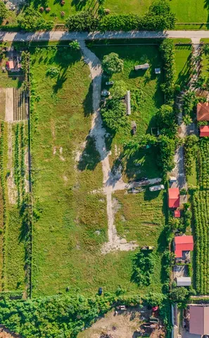 a view of a garden with an outdoor space