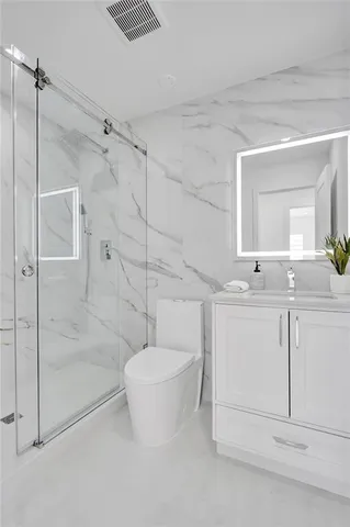 a view of a backyard with sitting area