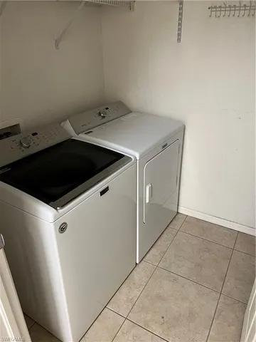 a utility room with a washer and dryer