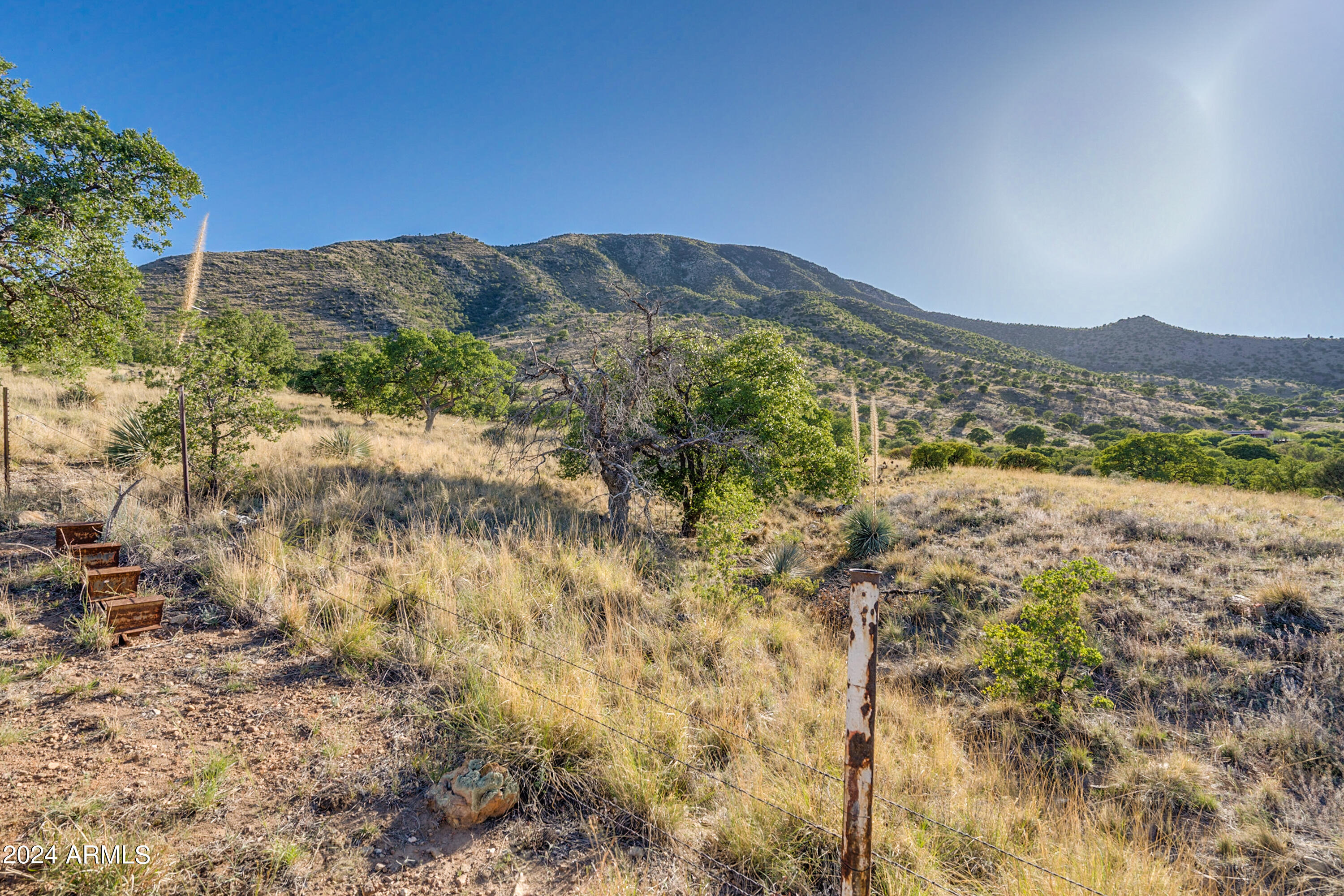 4-acres South 4-acres Ridge, Unit D Hereford, AZ 85615 - Photo 9 of 16 a view of a dry yard with mountains in the background