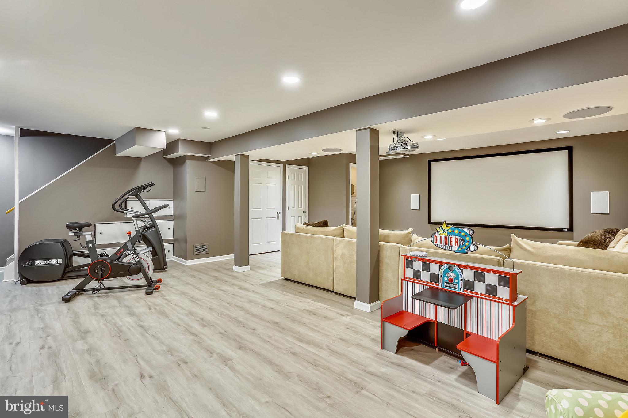 9407 Monroe Street Silver Spring, MD 20910 - Photo 52 of 69 Downstairs Media and Exercise Room