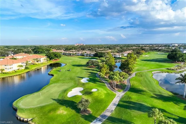 a view of a lake with a houses