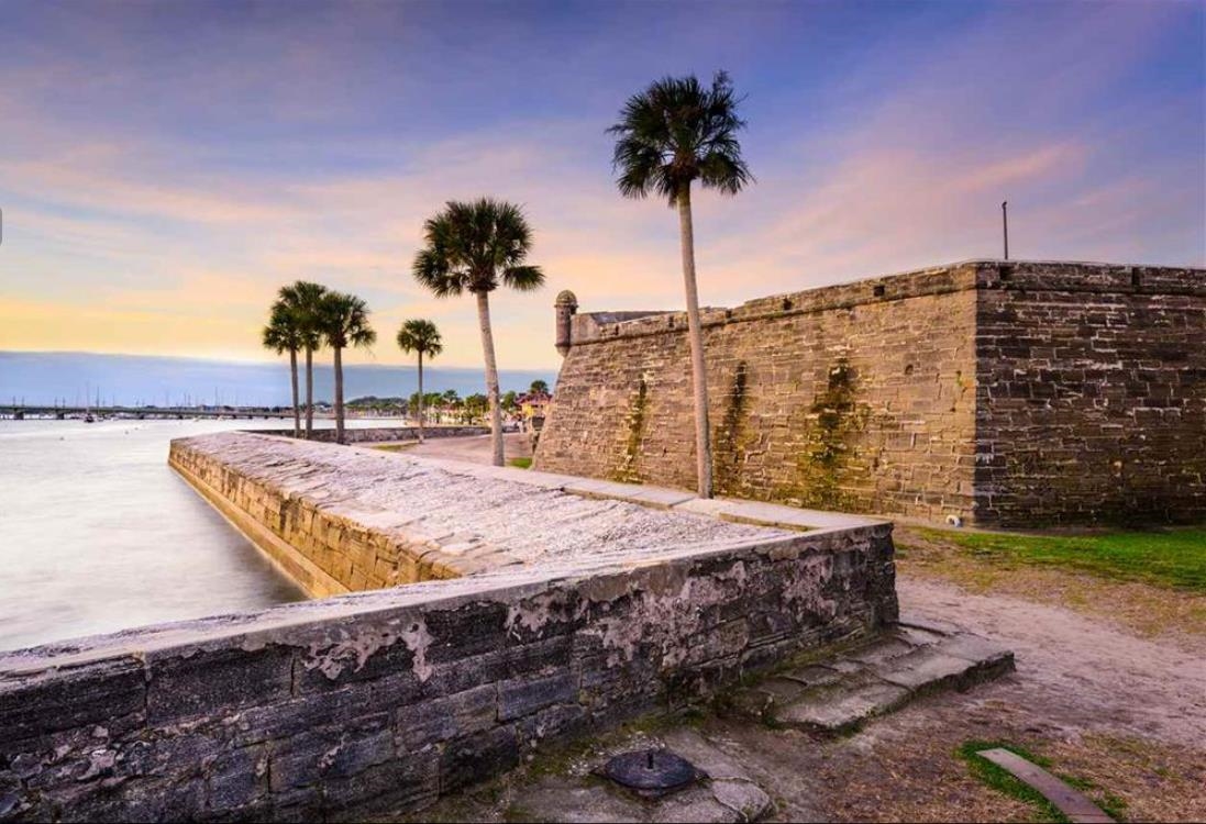 101 Flagler Boulevard, Unit D St. Augustine, FL 32080 - Photo 14 of 16 a view of a terrace with a lake