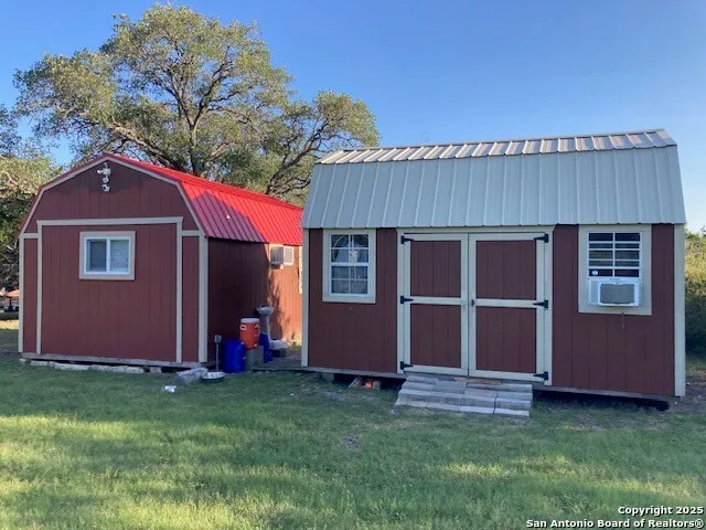 a view of backyard of house