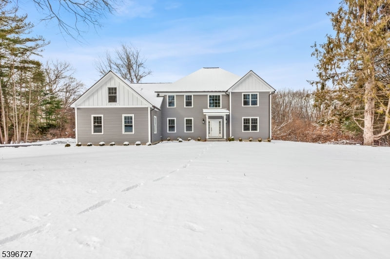 front view of a house with a street