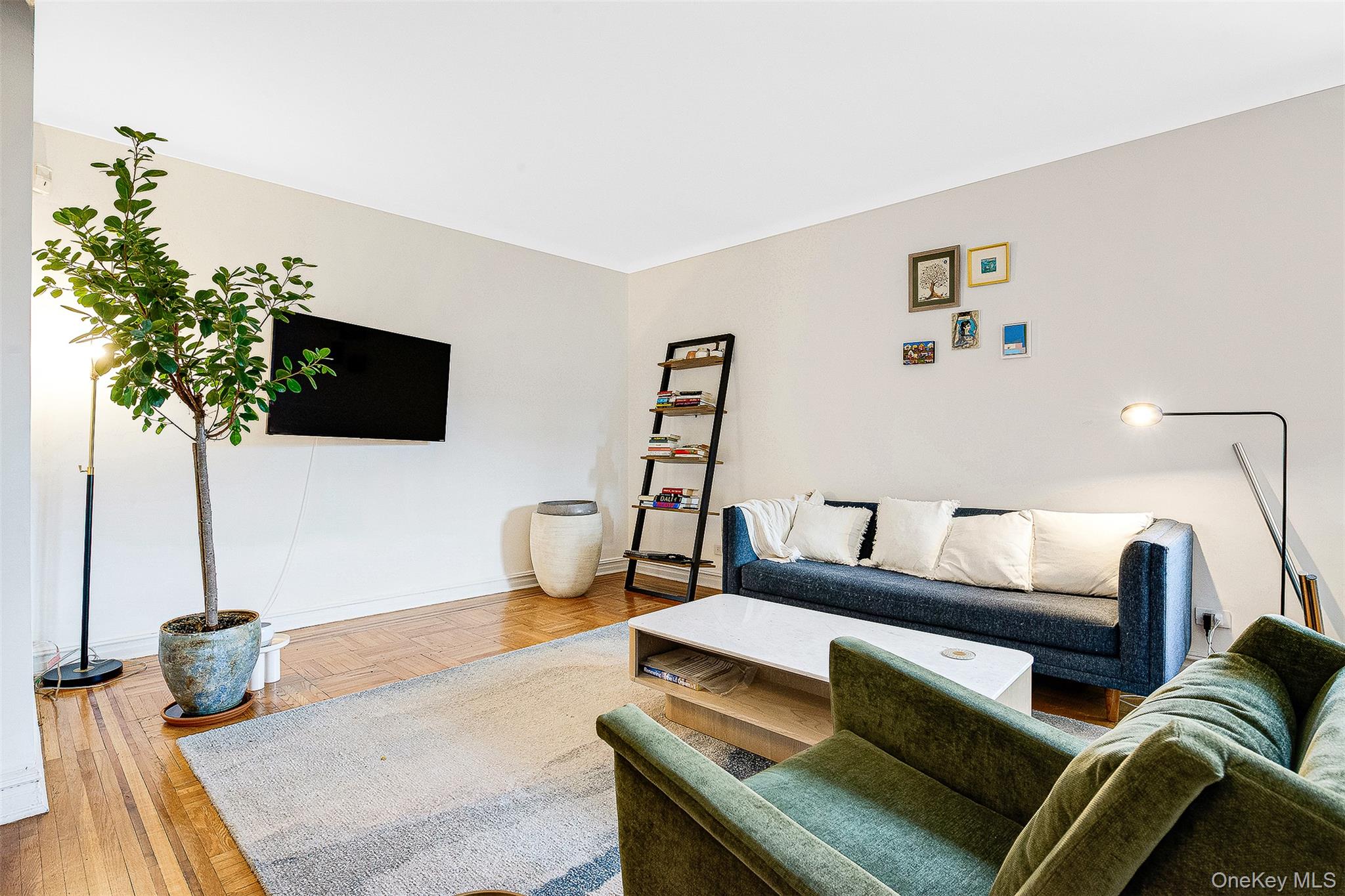 99-45 67th Road, Unit 514 Queens, NY 11375 - Photo 7 of 22 a living room with furniture and a flat screen tv