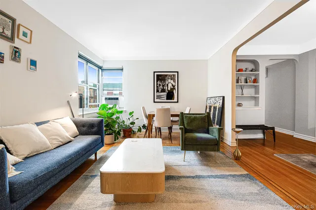 a living room with furniture and a couch