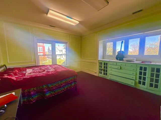 a close view of closet