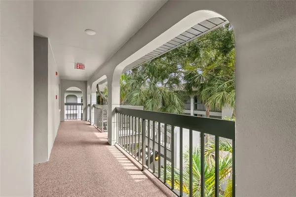a view of a porch