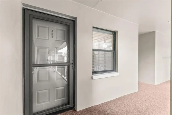 a view of an front door