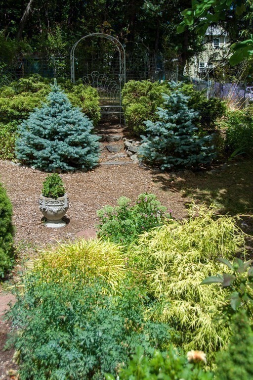 68 Dothan Street Arlington, MA 02474 - Photo 37 of 42 a view of a garden with a bench