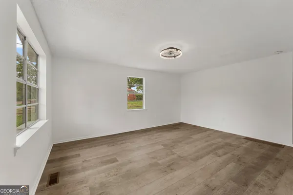 an empty room with a window