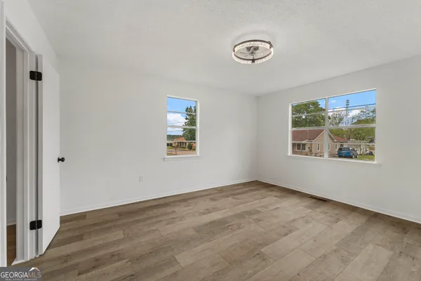 an empty room with window