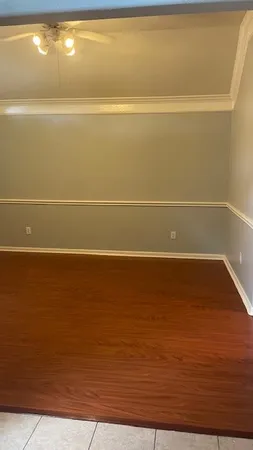 a view of a room with an empty space
