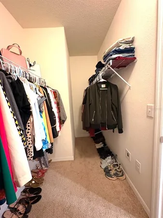 a view of a walk in closet