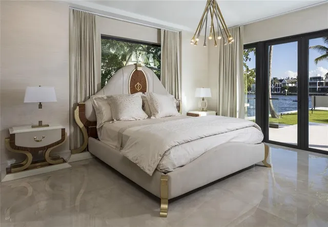 a bed room with a bed and a couch