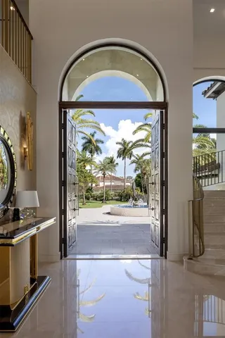 a view of a building from a window