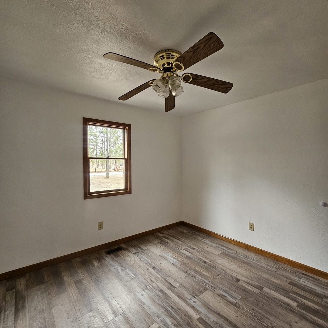 11211 Sam Pyle Bridge Road Benton, IL 62812 - Photo 8 of 11 an empty room with wooden floor fan and windows