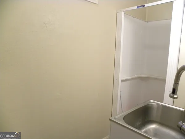 a close up view of a sink