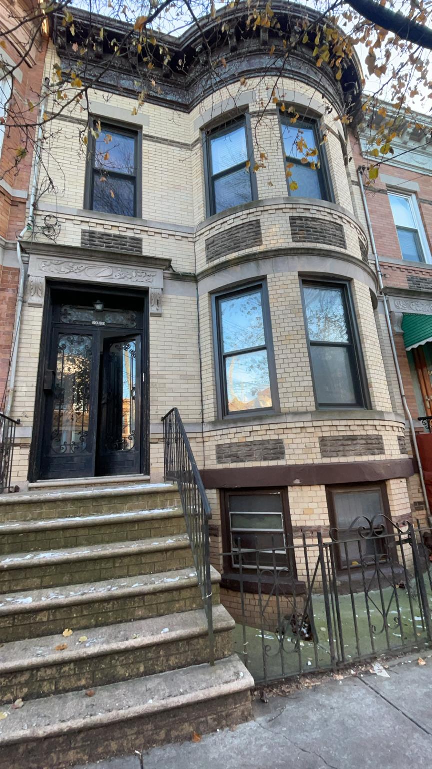 a view of a building with a window