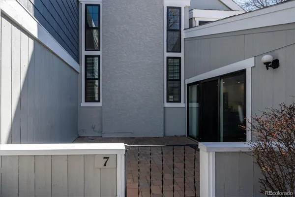 a view of a house with a wooden door