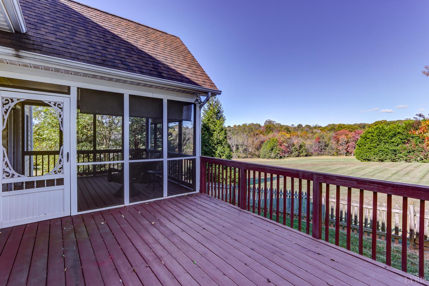 1315 Donnally Road Forest, VA 24551 - Photo 32 of 74 a balcony with wooden floor and wooden floor