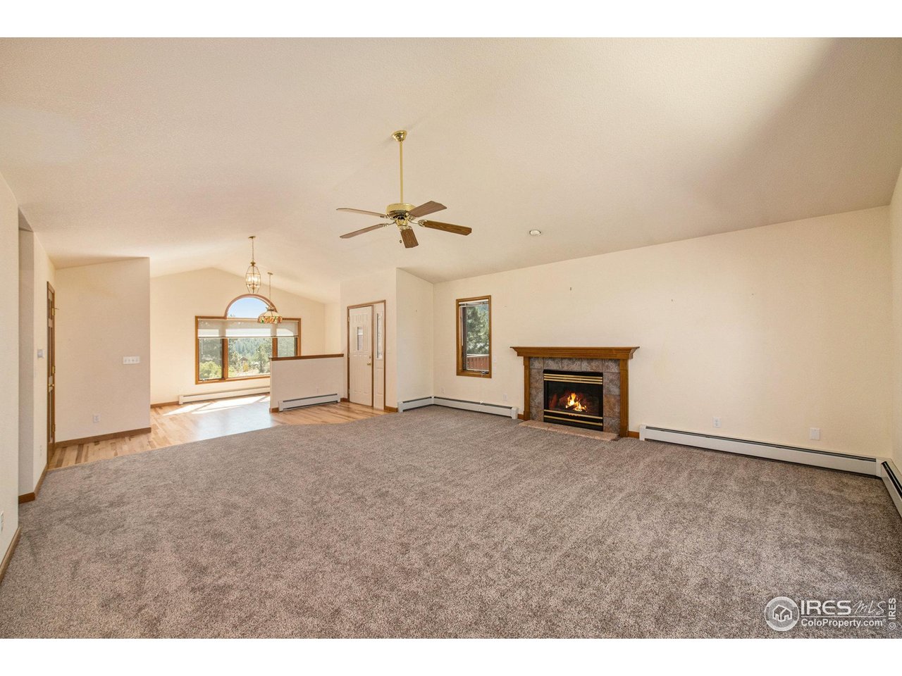683 Cedar Ridge Circle Estes Park, CO 80517 - Photo 9 of 39 a view of empty room with a fireplace