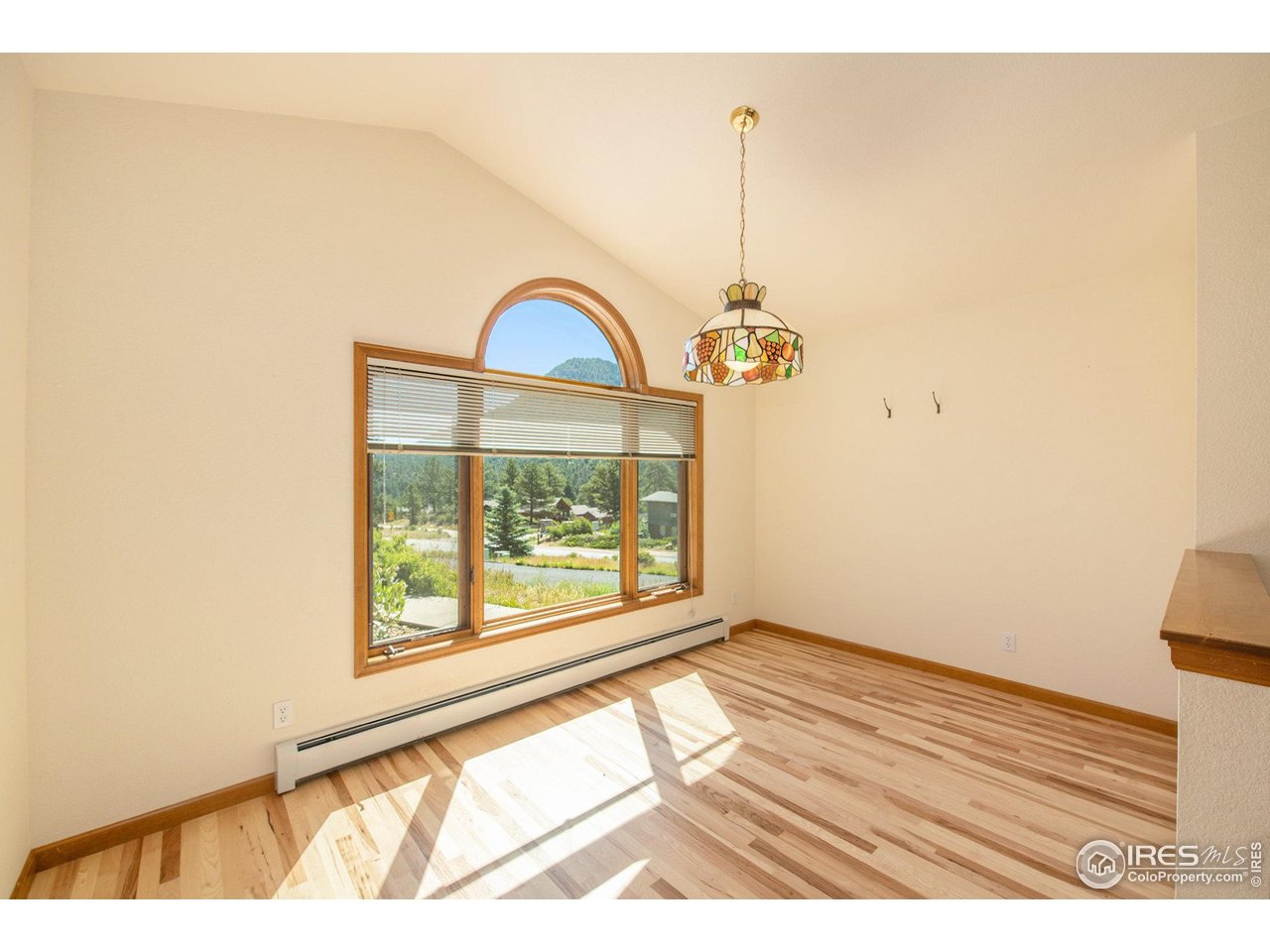 683 Cedar Ridge Circle Estes Park, CO 80517 - Photo 10 of 39 a view of empty room with wooden floor and fan
