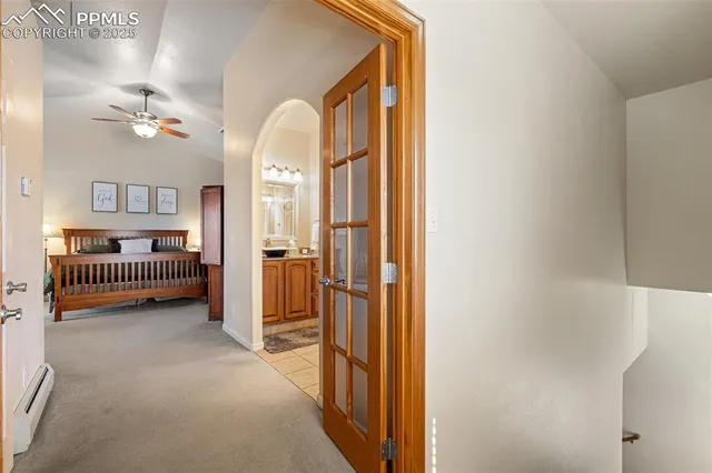 a view of a bedroom and bedroom