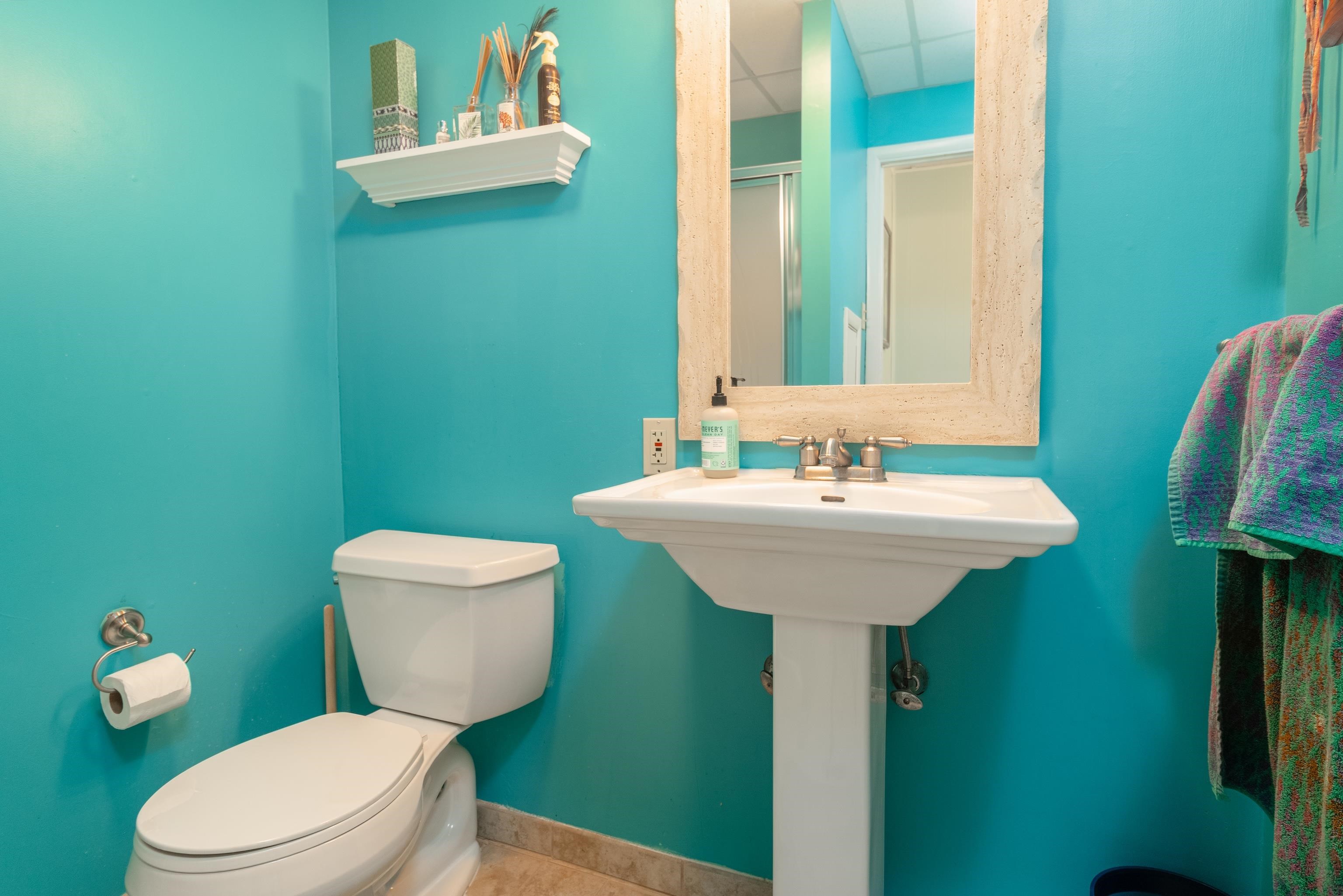 181 7th Street Avalon, NJ 08202 - Photo 9 of 29 a bathroom with a toilet sink and mirror