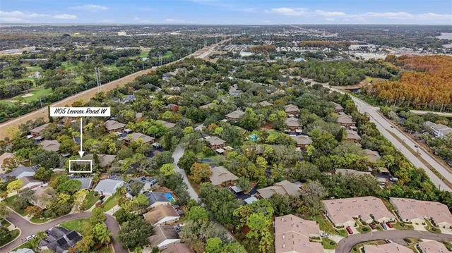 an aerial view of a city