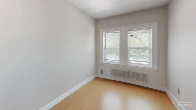 an empty room with a window