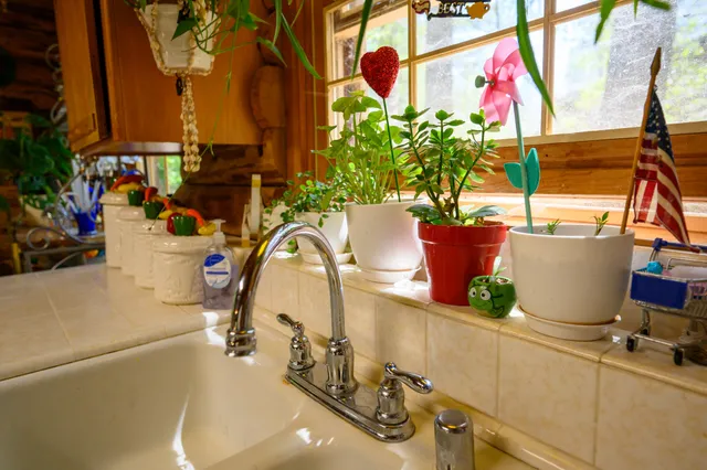 a view of under an umbrella