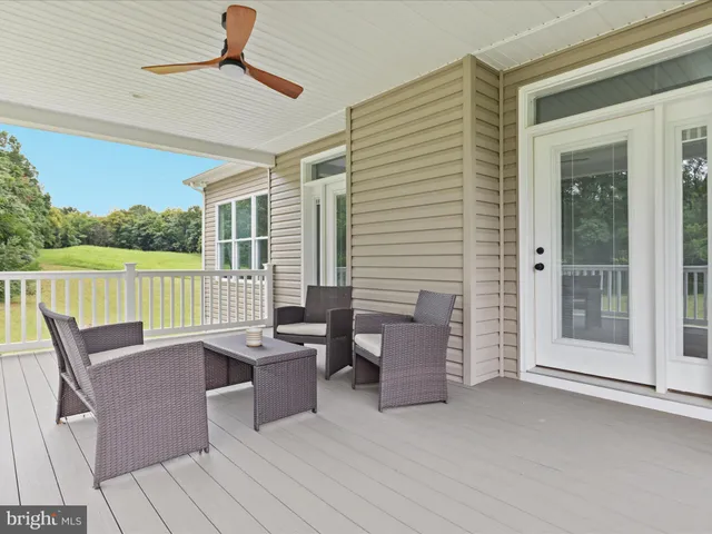 a view of a lake with a big yard