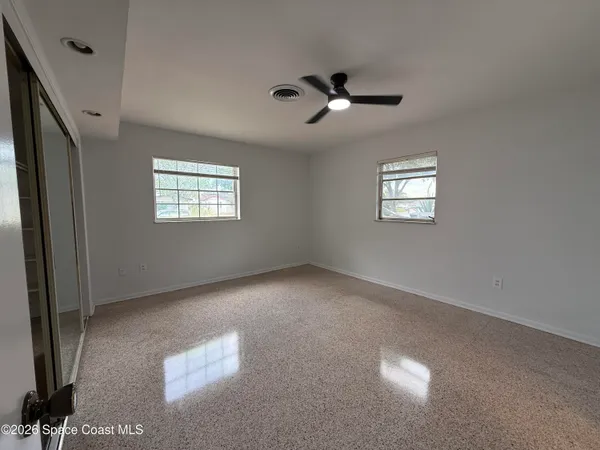 an empty room with a window